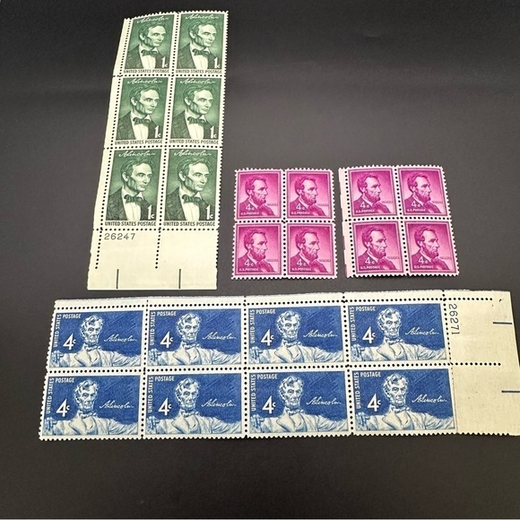 Vintage Postage Stamps Abraham Lincoln - Not used - Picture 4 of 11